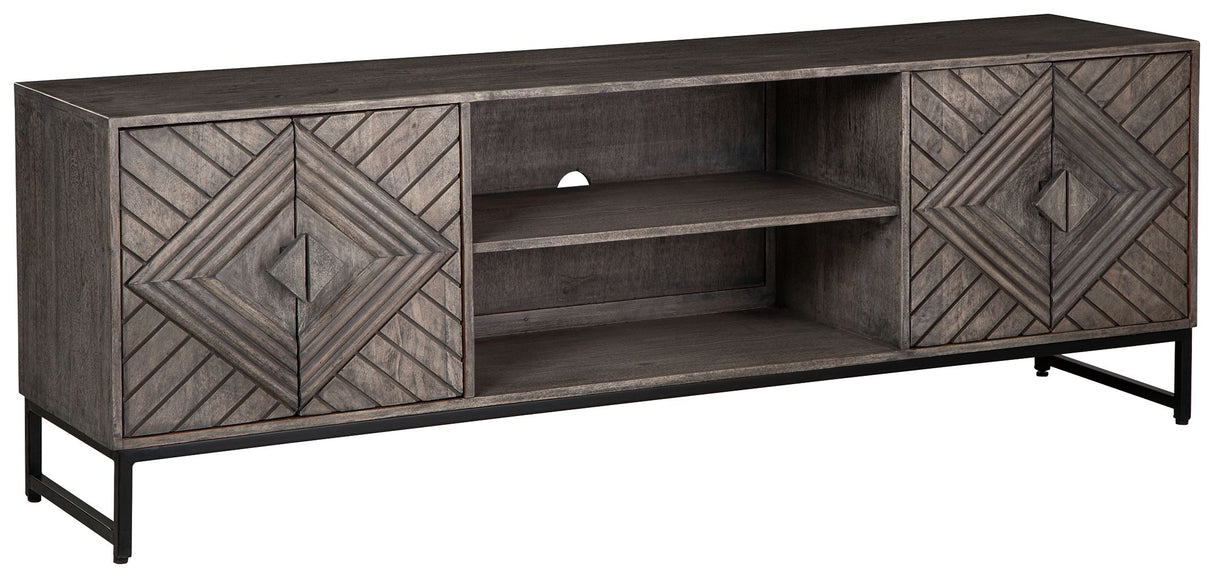 Treybrook - Accent Cabinet Dark Gray 4 Doors, 2 Shelves by Signature Design by Ashley® | Bel Furniture
