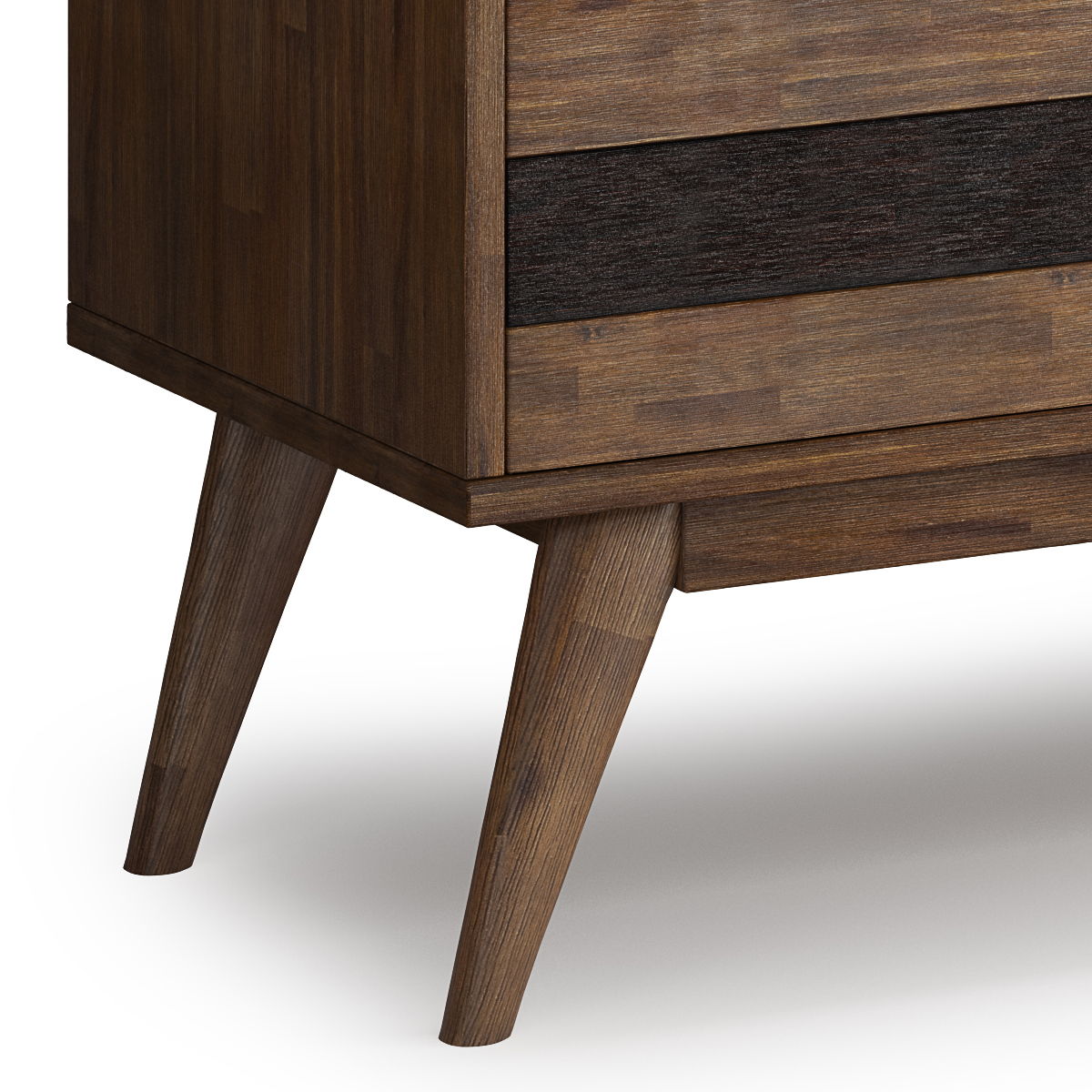 Clarkson - Low TV Stand - Rustic Natural Aged Brown by Simpli-Home | Bel Furniture