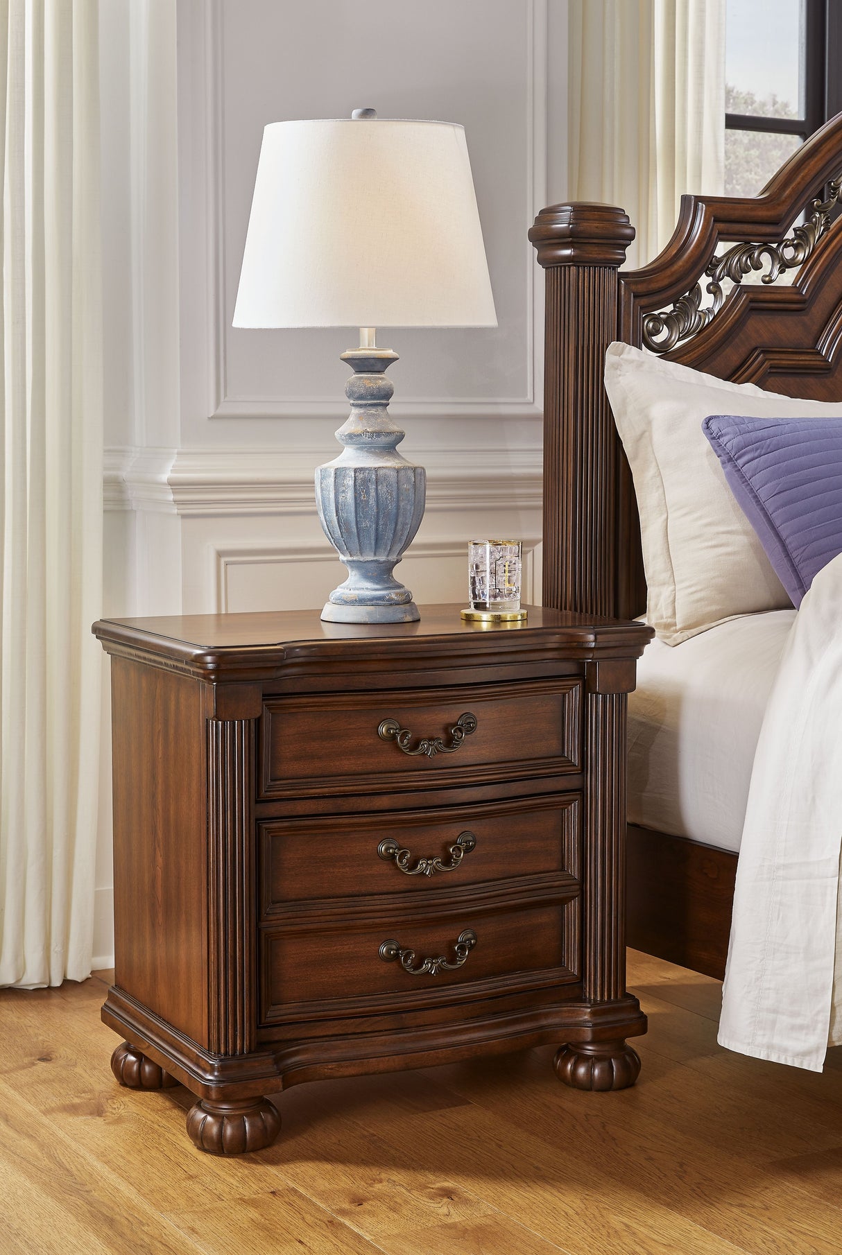 Lavinton - Brown - Three Drawer Night Stand by Signature Design by Ashley® | Bel Furniture
