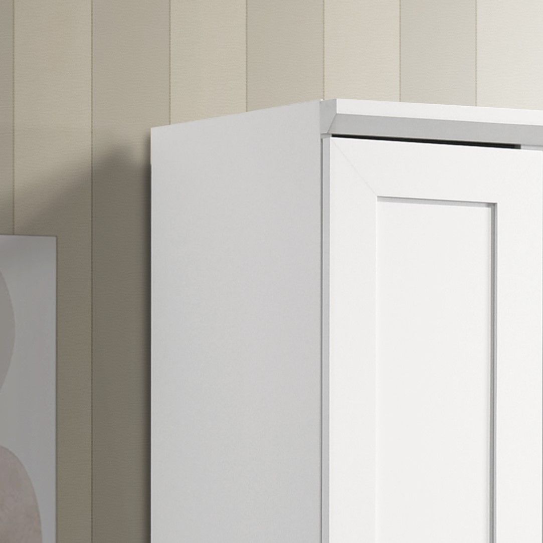 Evelyn - Sleek Storage Cabinet With Framed Panel Design - White by Lilola Home | Bel Furniture