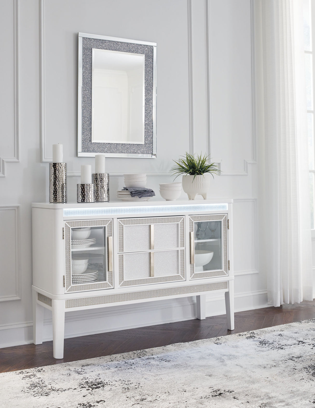 Chalanna - White - Dining Room Server by Signature Design by Ashley® | Bel Furniture