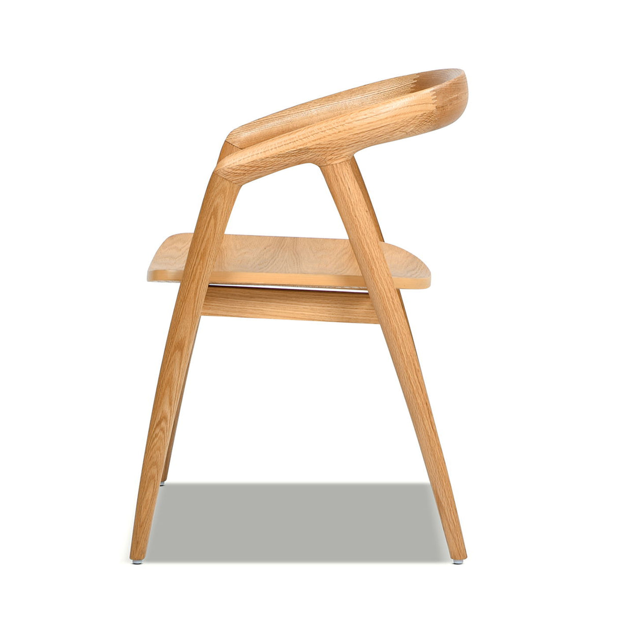 Simeon - Scandinavian Sculpted Dining Chair - Warm Natural Brown by Jennifer Taylor Home | Bel Furniture