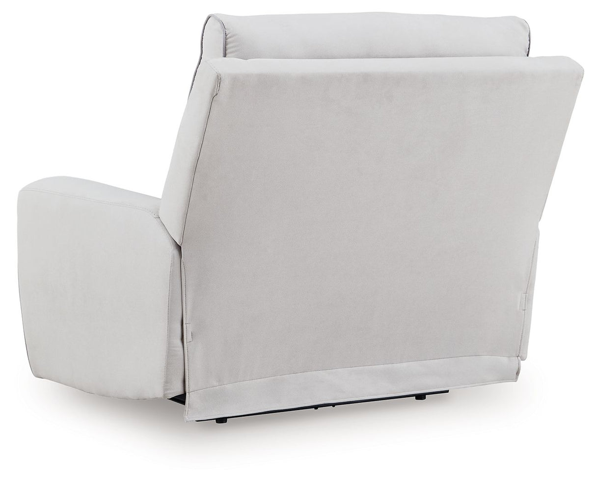 Social Pointe - Pearl / Ash - Power Recliner / Adjustable Headrest by Signature Design by Ashley® | Bel Furniture