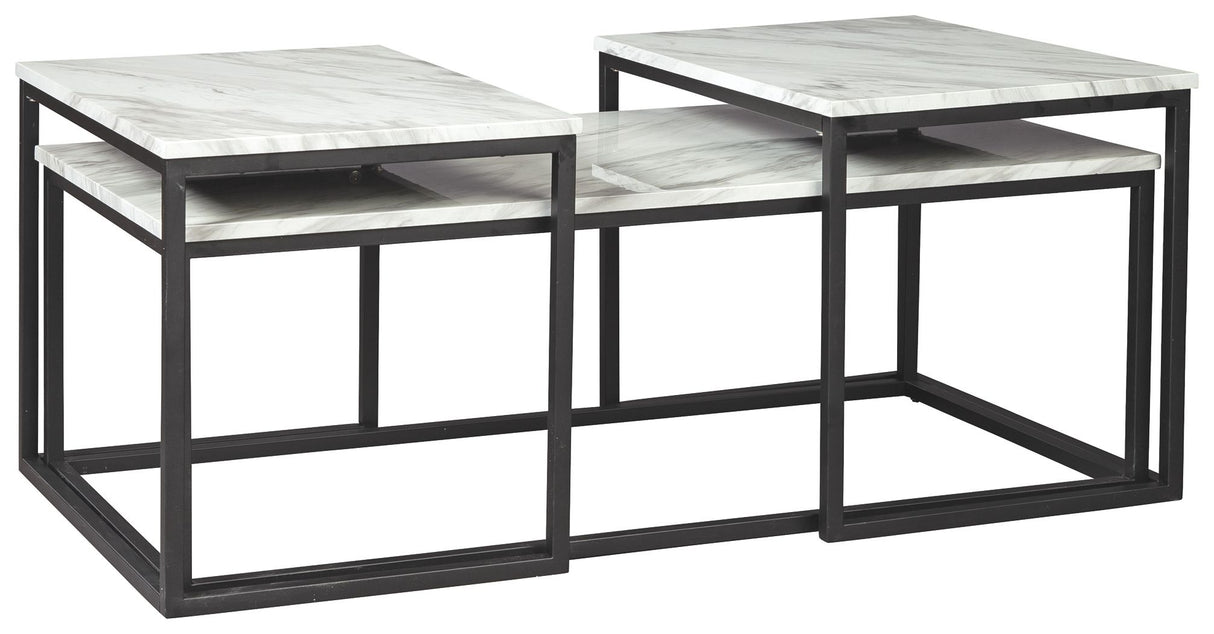 Donnesta - Gray / Black - Occasional Table Set (Set of 3) by Signature Design by Ashley® | Bel Furniture