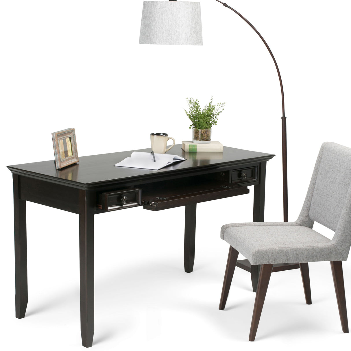 Amherst - Desk - Hickory Brown by Simpli-Home | Bel Furniture