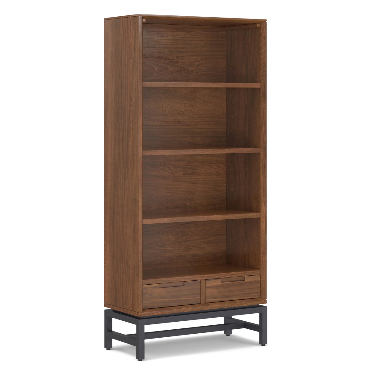 Banting - Mid Century Bookcase, Handcrafted Light Brown by Simpli-Home | Bel Furniture