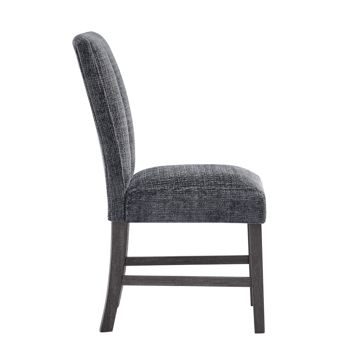 Dining Chair With Padded Seating And Back (Set of 2) - Dark Gray