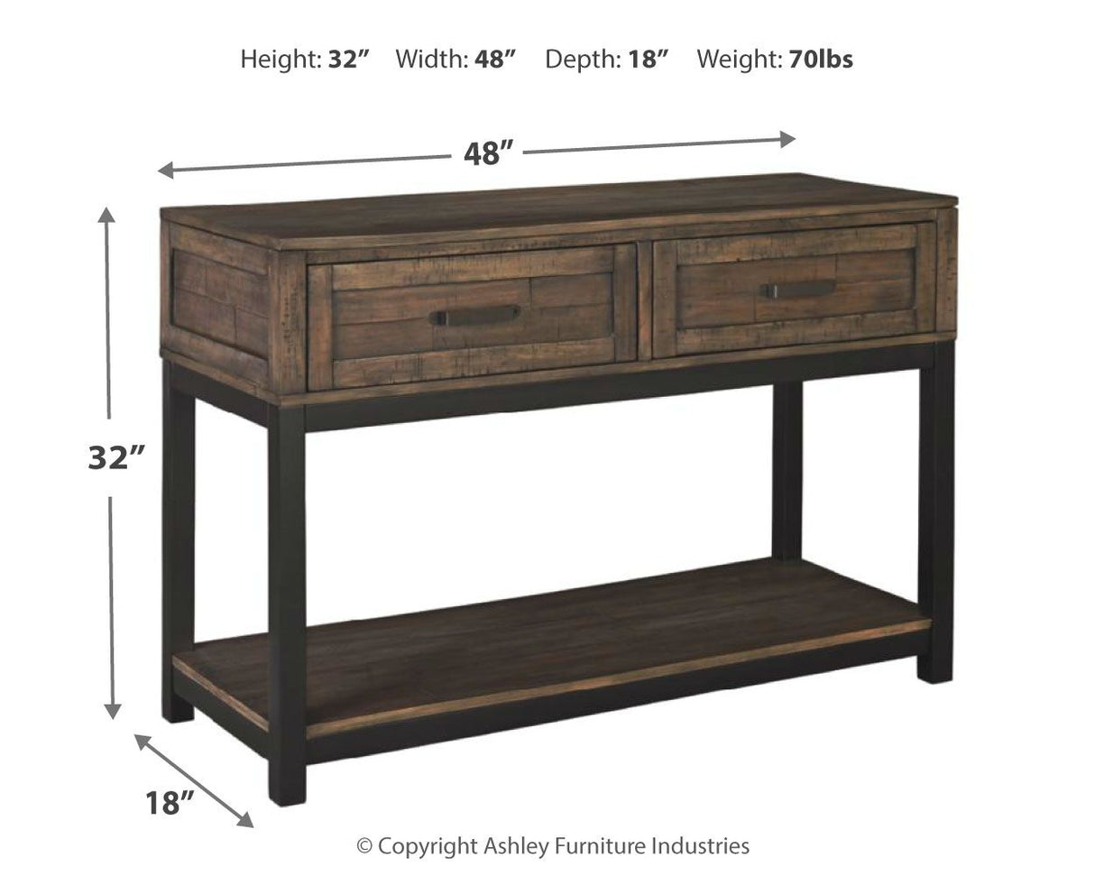 Johurst - Grayish Brown - Sofa Table by Signature Design by Ashley® | Bel Furniture
