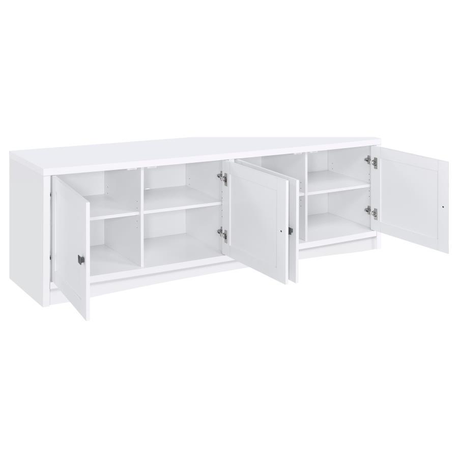 Laughlin - 3-piece Entertainment Center TV Stand - White by Coaster Fine Furniture | Bel Furniture