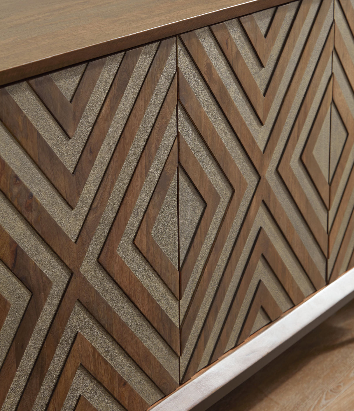 Dreggan - Brown / Gold Finish - Accent Cabinet by Signature Design by Ashley® | Bel Furniture