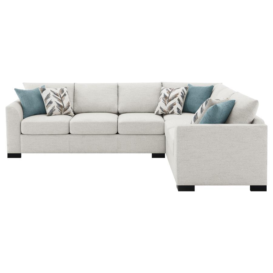 Ashford - Chenille Upholstered Sleeper Sectional Sofa - Greige by Coaster Fine Furniture | Bel Furniture
