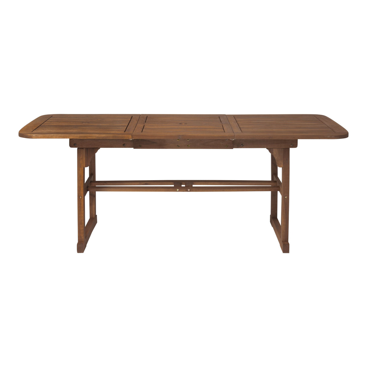 Modern Slat Top Solid Acacia Wood Butterfly Outoor Dining Table by Walker Edison | Bel Furniture