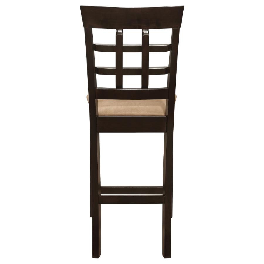 Gabriel - Lattice Back Counter Chair (Set of 2) - Cappuccino by CoasterEveryday | Bel Furniture