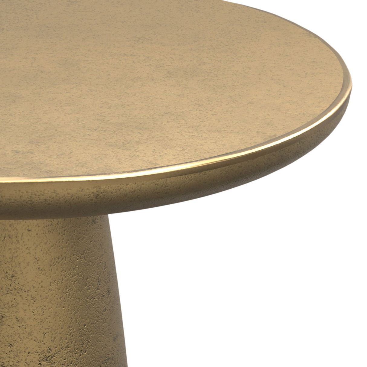 Dominique - Cast Aluminum Side Table - Brown by Simpli-Home | Bel Furniture
