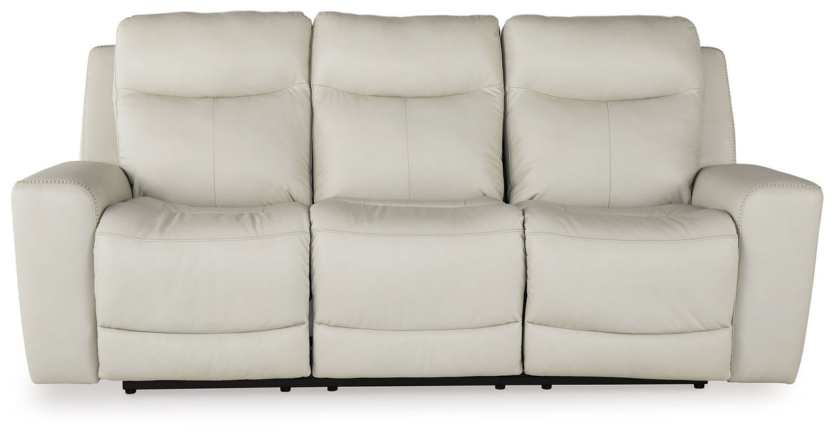 Mindanao - Pwr Rec Sofa With Adj Headrest White by Signature Design by Ashley® | Bel Furniture