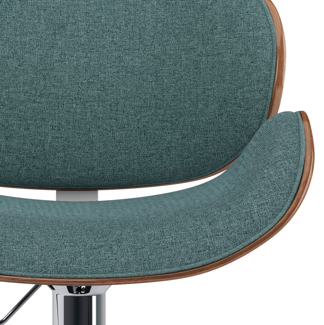 Marana - Bentwood Adjustable Swivel Bar Stool - Light Turquoise Blue by Simpli-Home | Bel Furniture