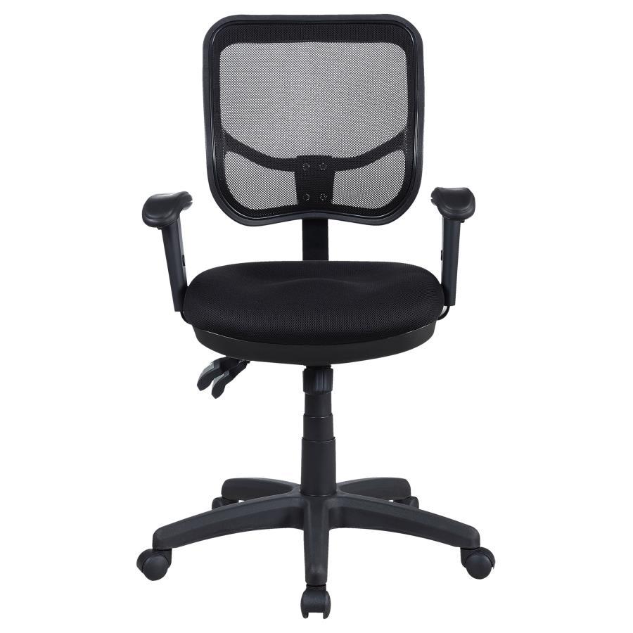 Rollo - Upholstered Adjustable Ergonomic Office Chair - Black by CoasterEssence | Bel Furniture