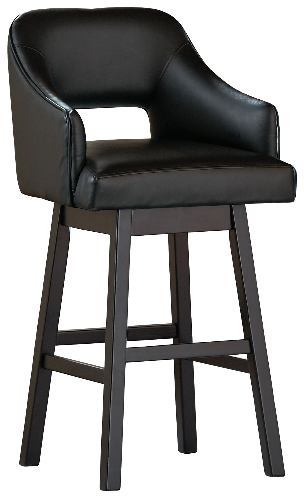 Tallenger - Upholstered Swivel Barstool (Set of 2) Black 24''W x 22''D x 44''H Stool Sets by Signature Design by Ashley® | Bel Furniture
