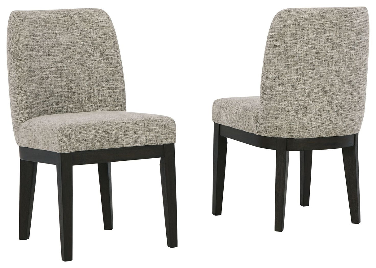 Burkhaus - Beige / Dark Brown - Dining UPH Side Chair (Set of 2) by Signature Design by Ashley® | Bel Furniture
