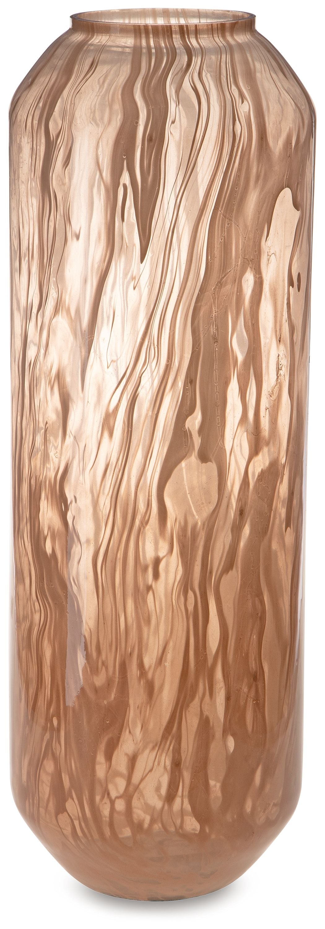 Dushby - Vase Light Brown 6.75"W x 6.75"D x 20.25"H by Signature Design by Ashley® | Bel Furniture