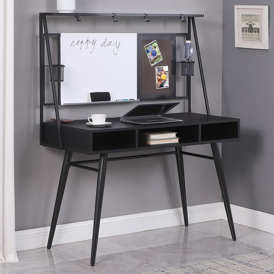 Jessie - Writing Desk With Whiteboard And USB - Black by CoasterEssence | Bel Furniture