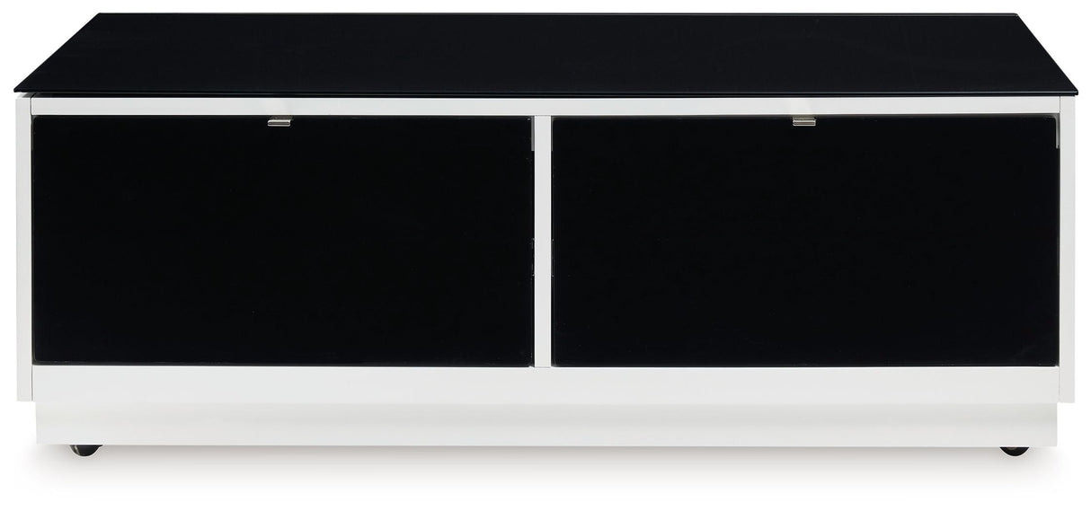Gardoni - White / Black - Rectangular Cocktail Table by Signature Design by Ashley® | Bel Furniture