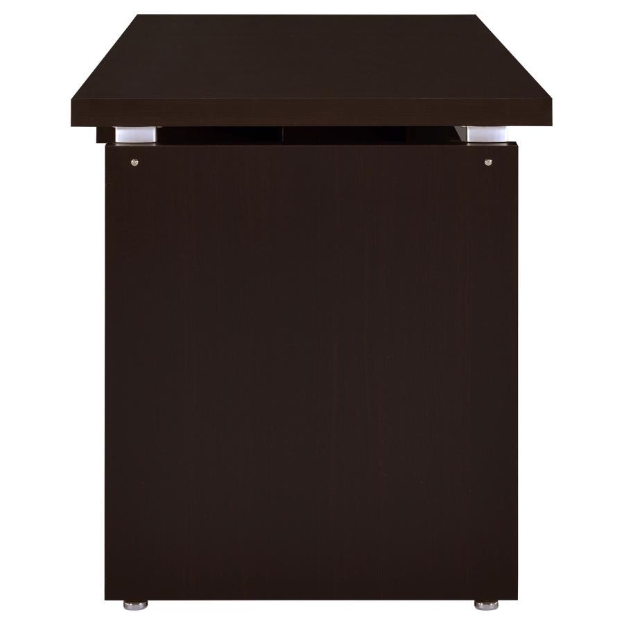 Skylar - Computer Desk With Keyboard Drawer - Cappuccino by CoasterEveryday | Bel Furniture