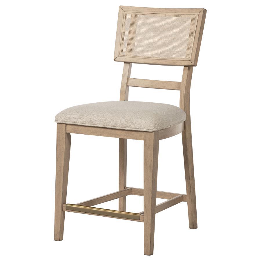 Kailani - Radio Weave Cane Counter Dining Side Chair (Set of 2) - Beige Oak by Coaster Fine Furniture | Bel Furniture