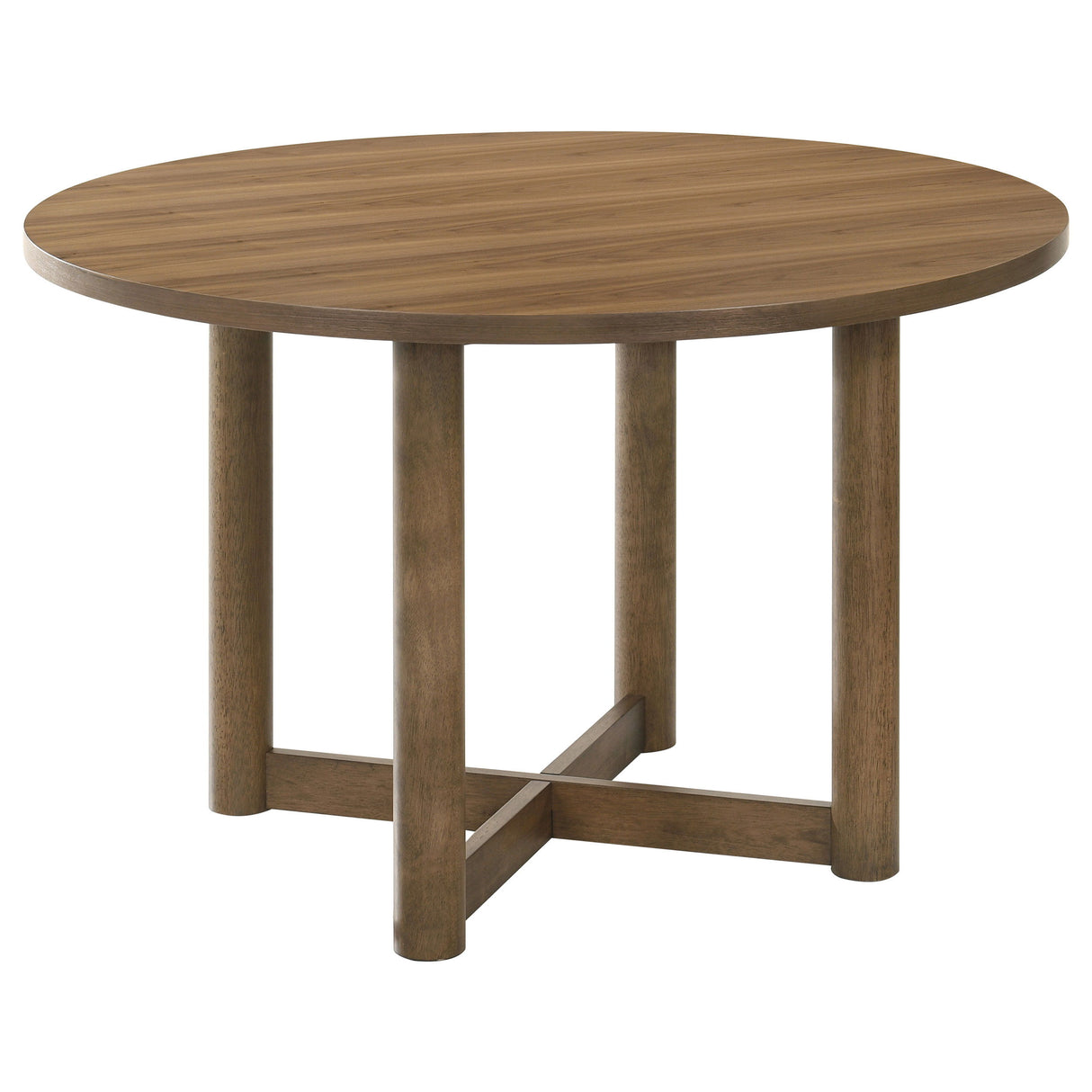Crestmore - Round Wood Dining Table - Walnut by Coaster Fine Furniture | Bel Furniture