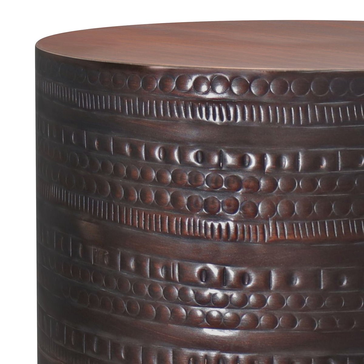 Johnsen - Handcrafted Large Metal Accent Table