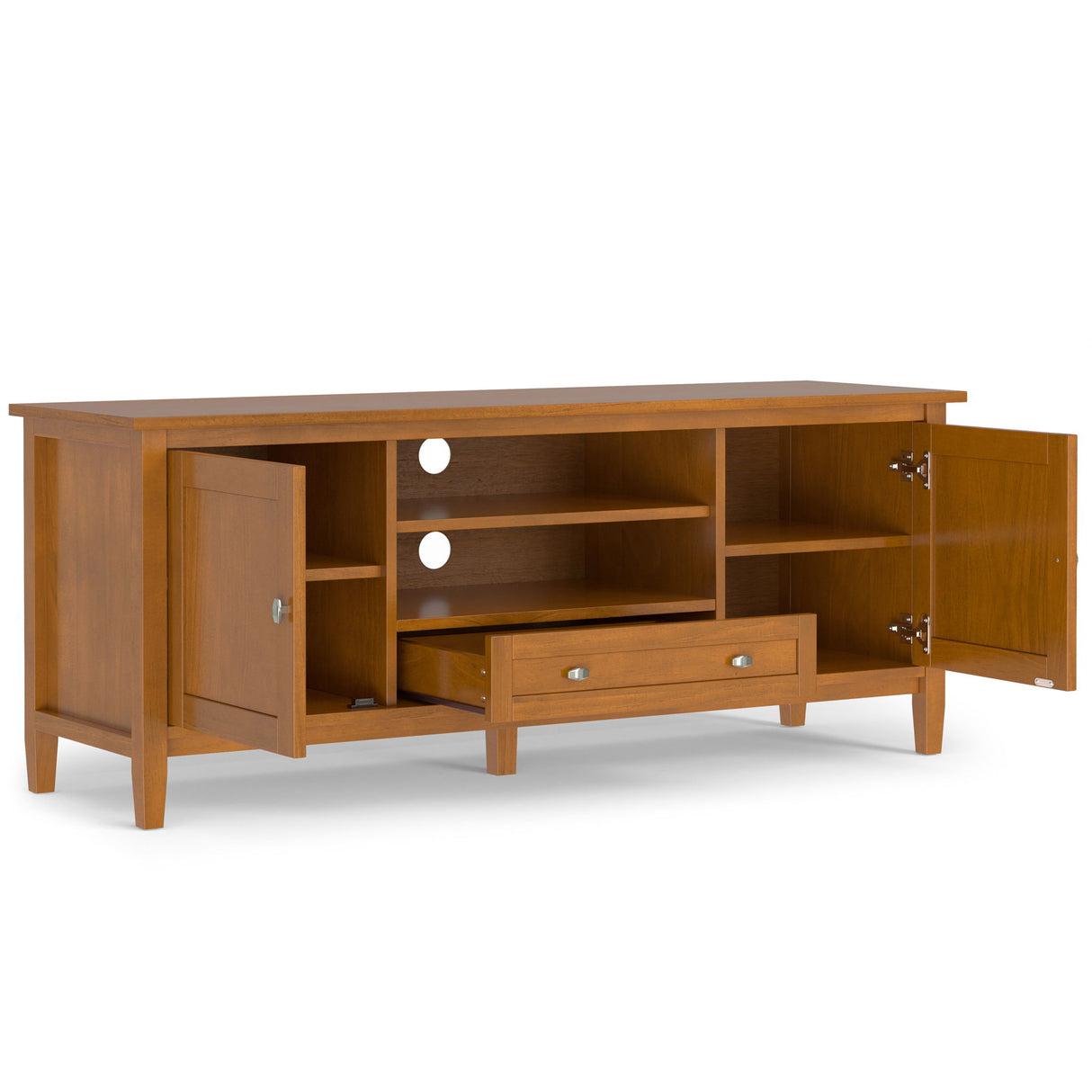 Warm Shaker - TV Media Stand - Brown by Simpli-Home | Bel Furniture