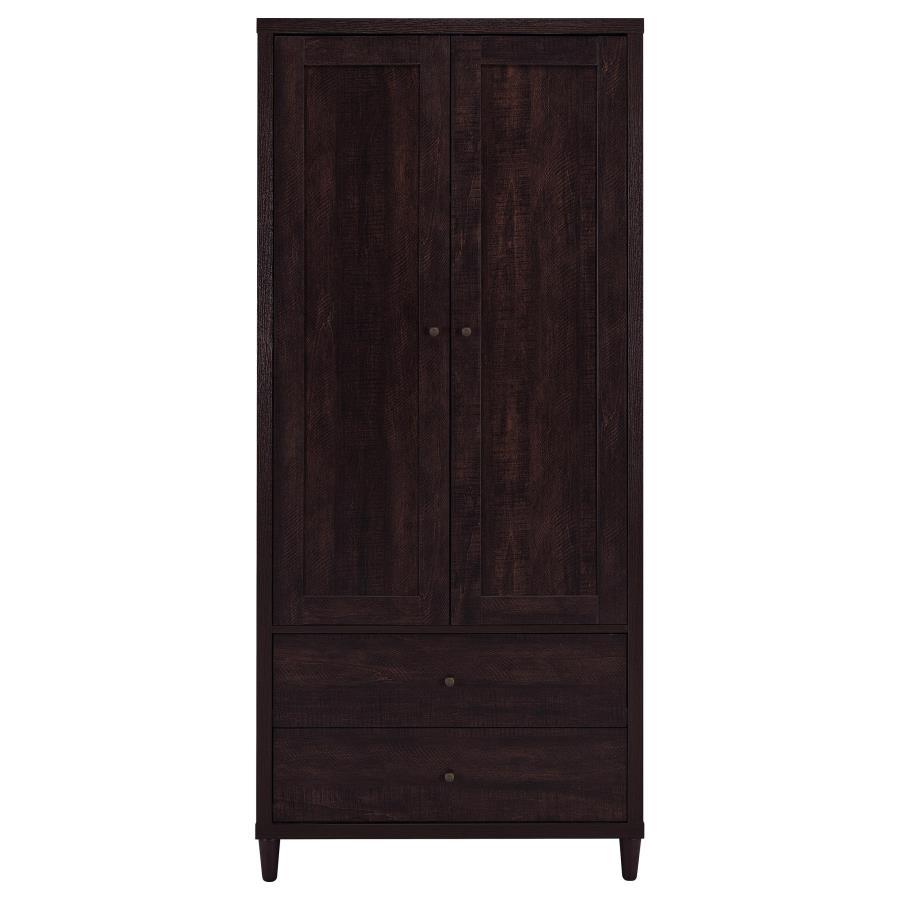 Wadeline - 2 Door Tall Accent Storage Cabinet - Rustic Tobacco by CoasterEveryday | Bel Furniture