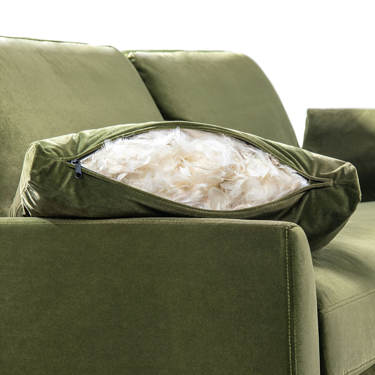 Pasadena - Wide Modern Farmhouse Accent Arm Chair - Olive Green by Jennifer Taylor Home | Bel Furniture