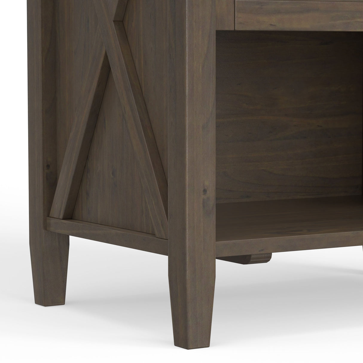 Ela - Bedside Table - Smoky Brown by Simpli-Home | Bel Furniture