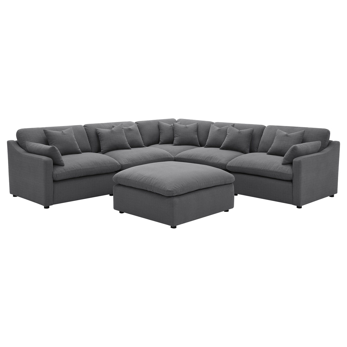 Hobson - Upholstered Modular Sectional Sofa Gray by Coaster Fine Furniture | Bel Furniture