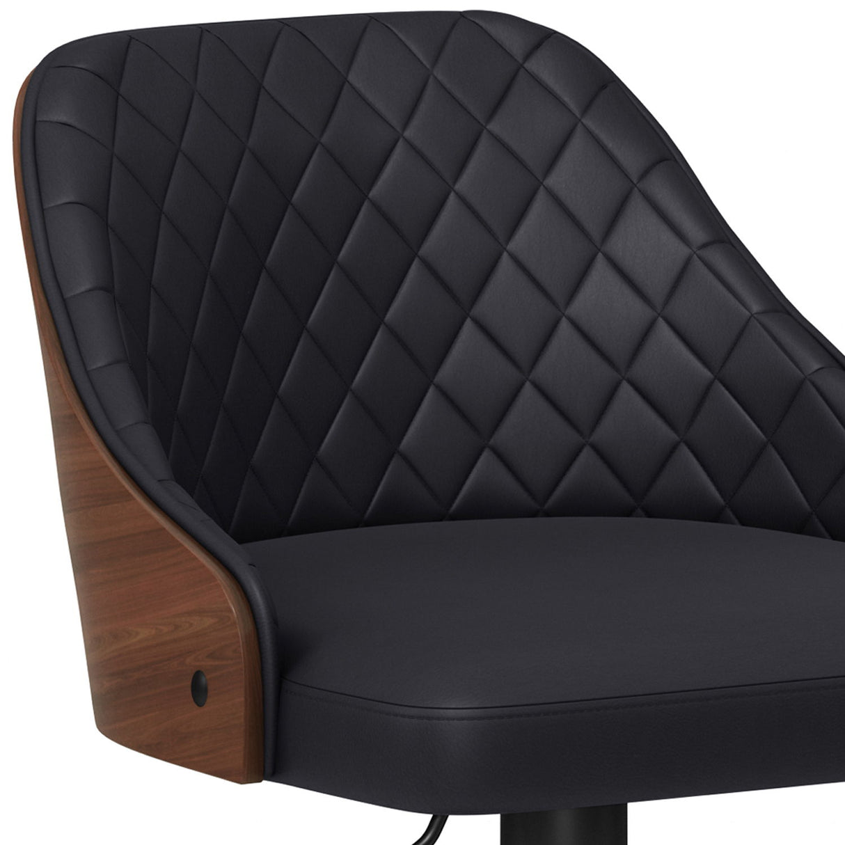 Edwin - Adjustable Swivel Bar Stool - Black by Simpli-Home | Bel Furniture