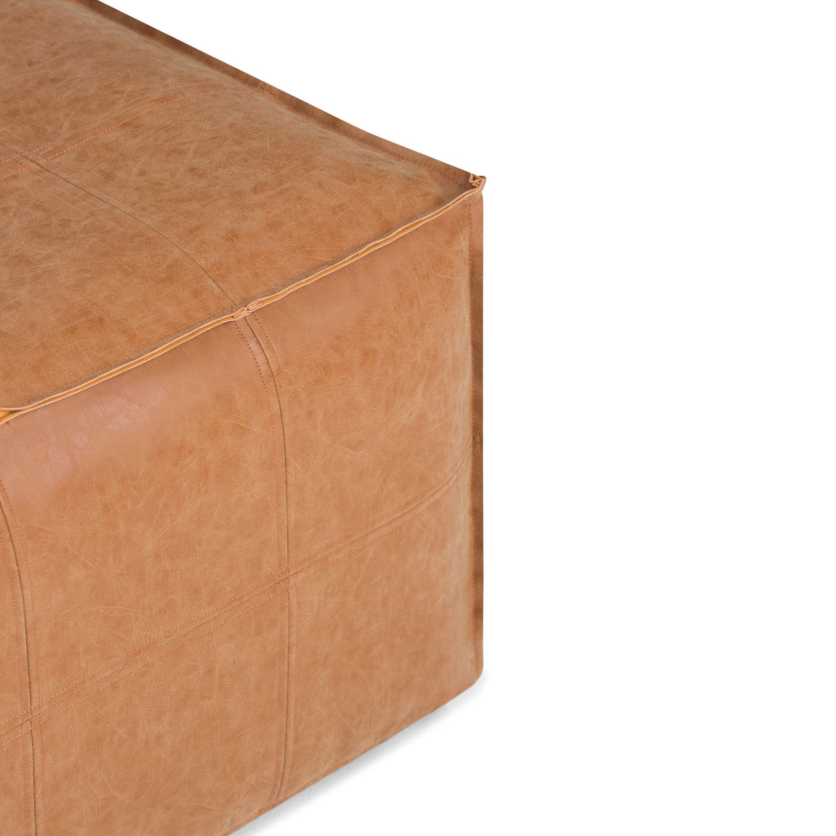 Brody - Large Square, Coffee Table Pouf by Simpli-Home | Bel Furniture