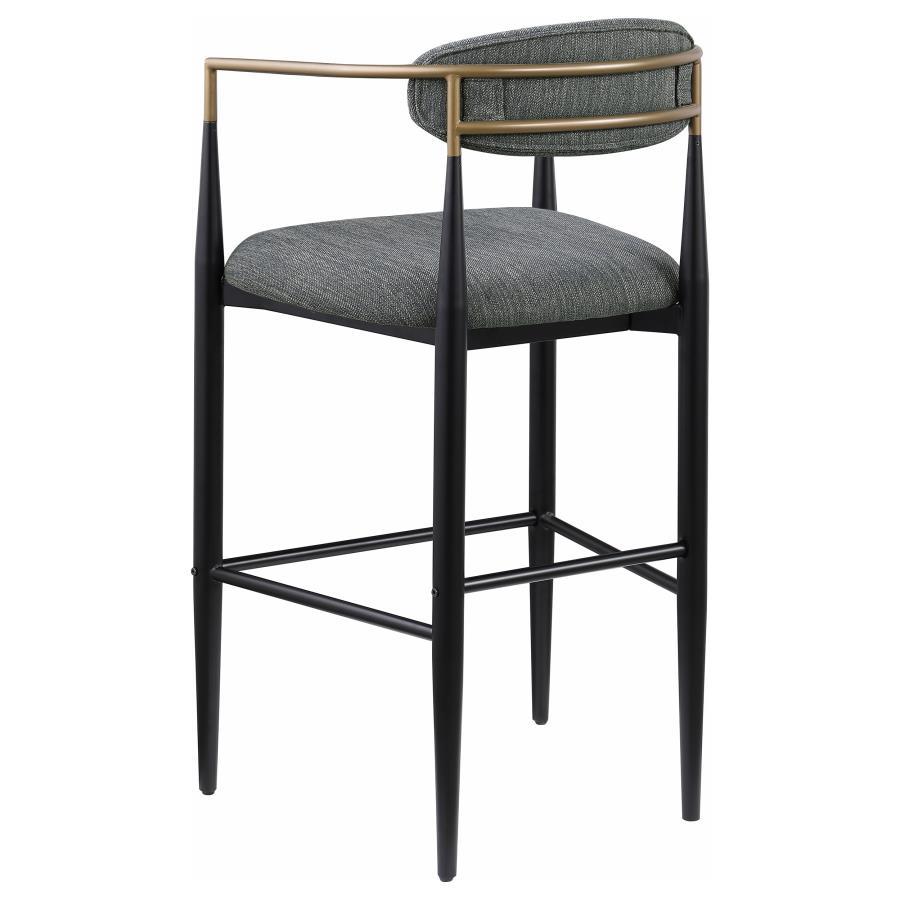 Tina - Metal Pub Height Bar Stool With Upholstered Back And Seat (Set of 2) by Coaster Fine Furniture | Bel Furniture
