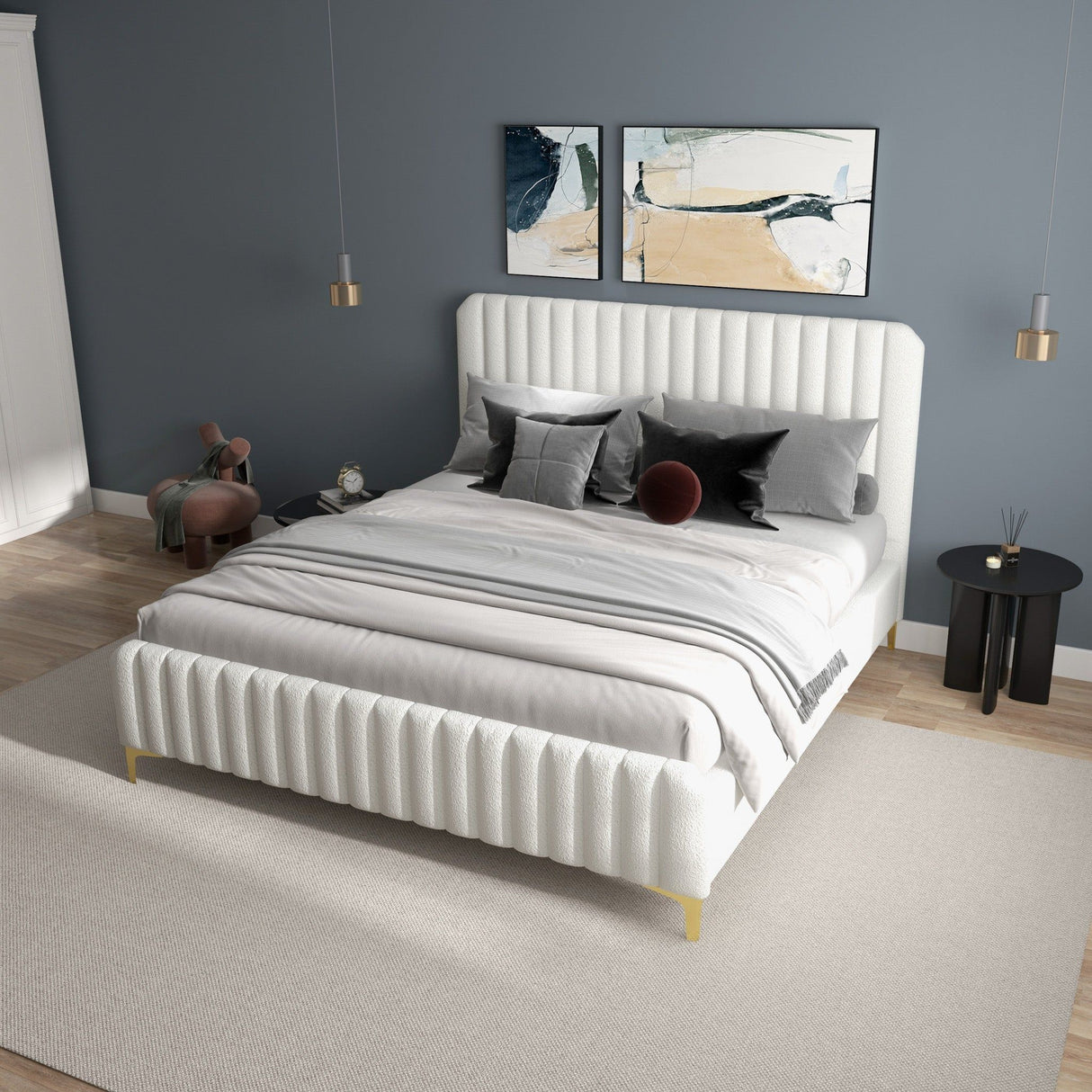 Valery - Upholstered Platform Bed