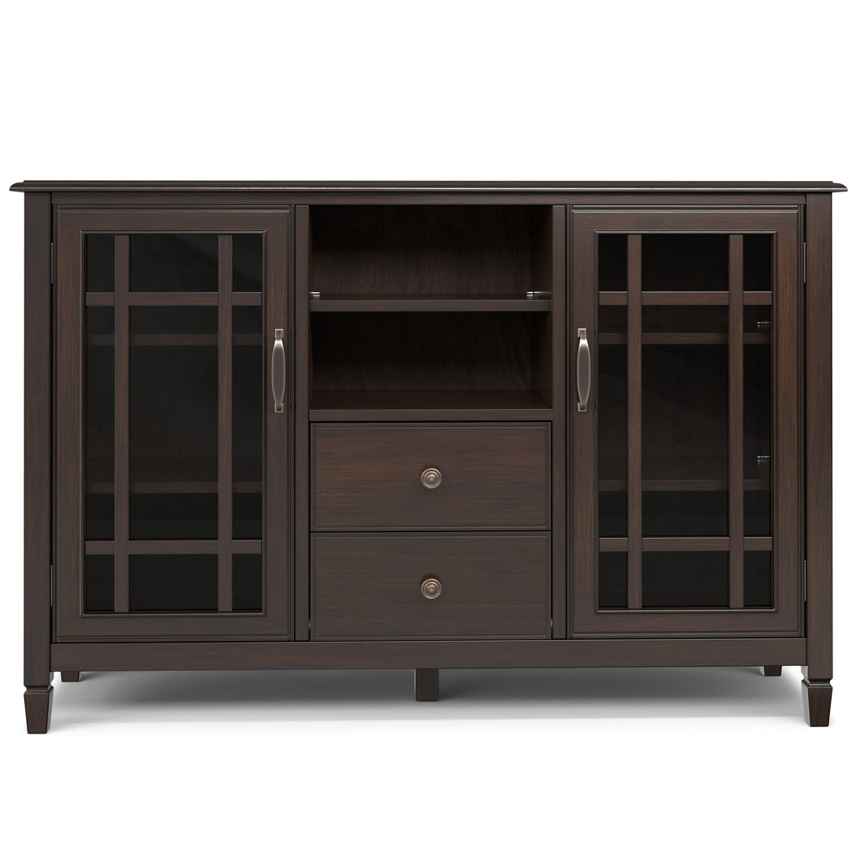 Connaught - Tall TV Stand - Brown by Simpli-Home | Bel Furniture