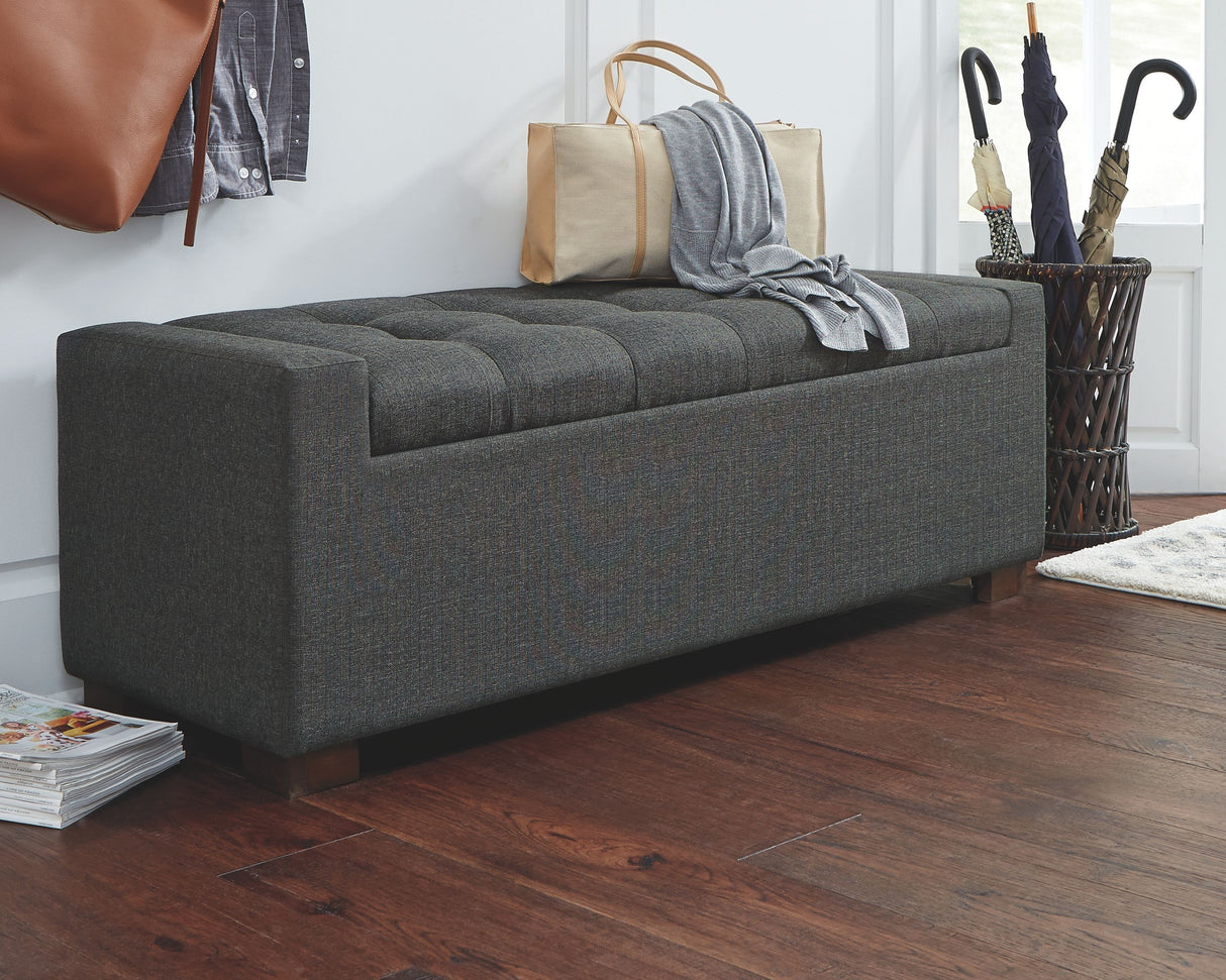 Cortwell - Gray - Storage Bench by Signature Design by Ashley® | Bel Furniture