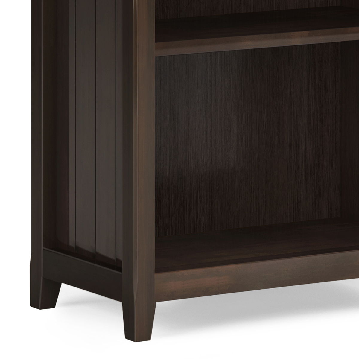 Acadian - 5 Shelf Bookcase, Handcrafted by Simpli-Home | Bel Furniture