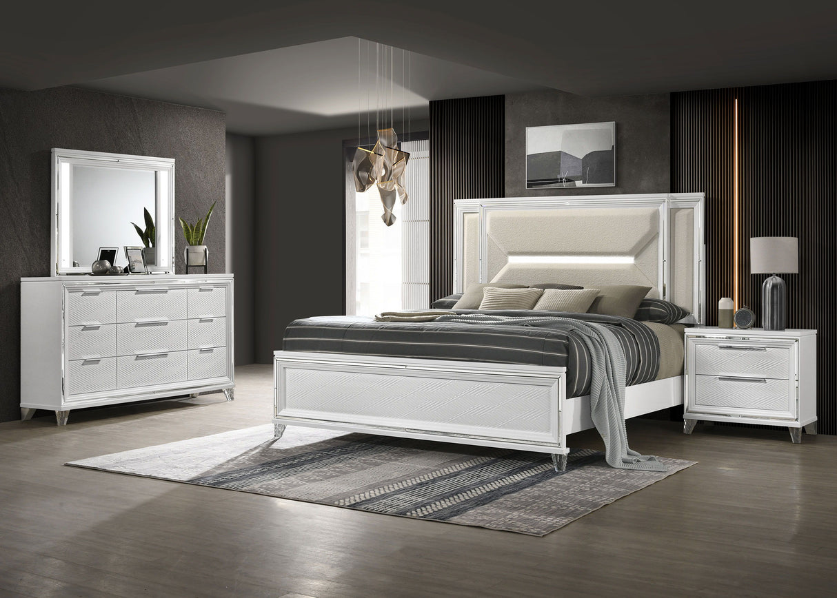 Marmore - Bedroom Set White by Coaster Fine Furniture | Bel Furniture