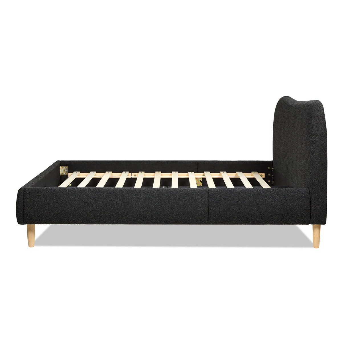 Roman - Curved Headboard Upholstered Platform Bed by Jennifer Taylor Home | Bel Furniture