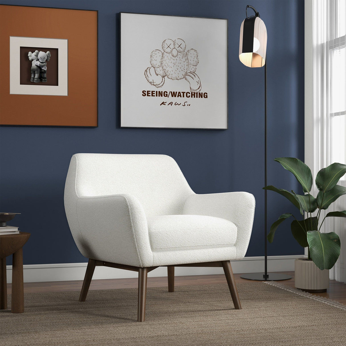Panom - Lounge Chair - Brown / White by Ashcroft Furniture | Bel Furniture