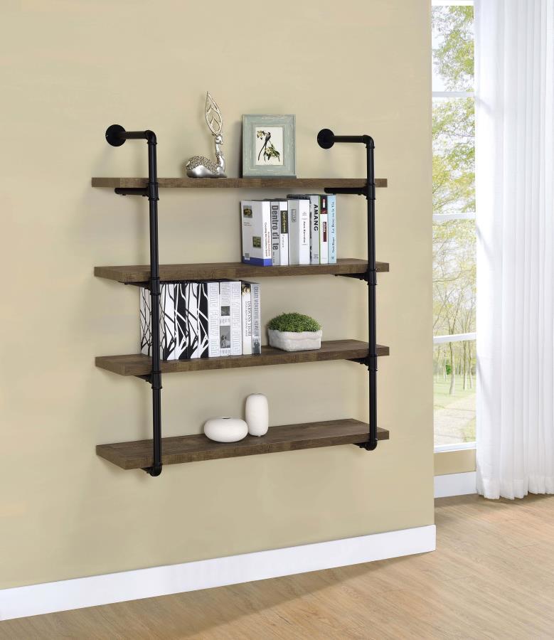 Elmcrest - 4-Shelf Wall Bookshelf by CoasterEveryday | Bel Furniture