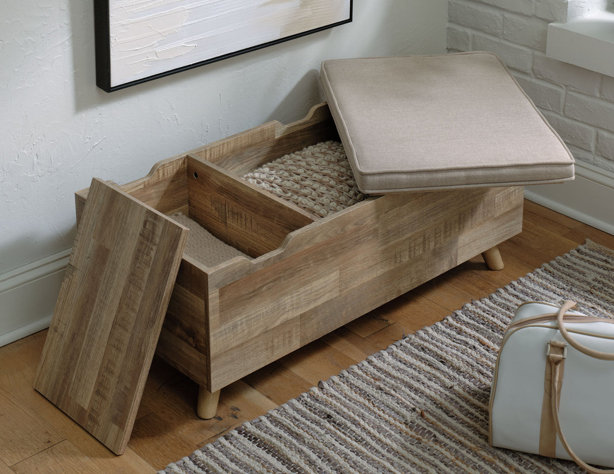 Gerdanet - Beige - Storage Bench by Signature Design by Ashley® | Bel Furniture