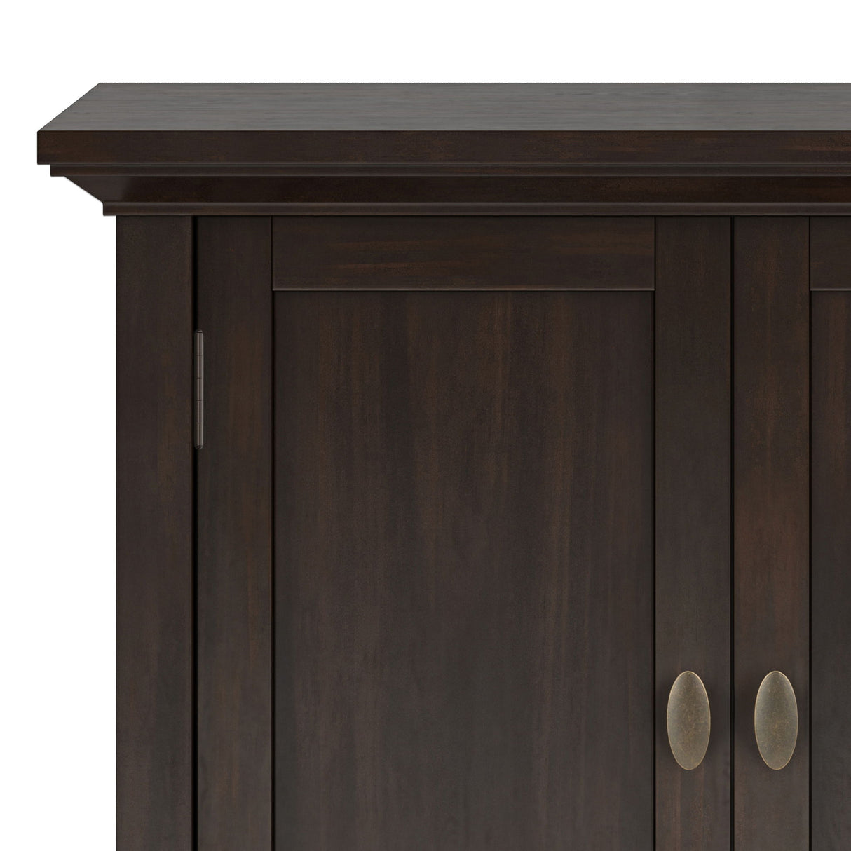 Redmond - Low Storage Cabinet - Brunette Brown by Simpli-Home | Bel Furniture