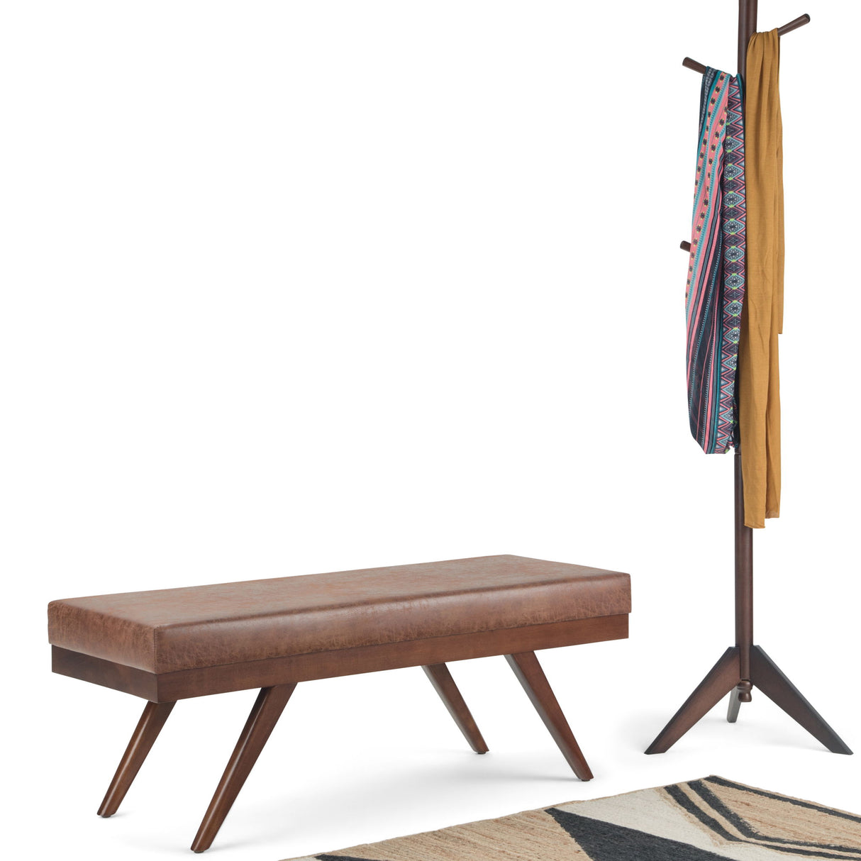 Chanelle - Mid-Century Ottoman Bench by Simpli-Home | Bel Furniture
