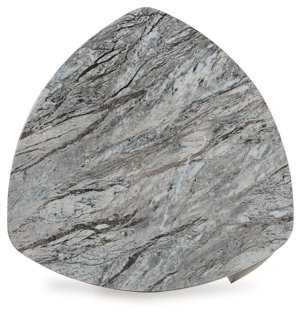 Surmour - Gray / Brown - Triangle End Table by Signature Design by Ashley® | Bel Furniture